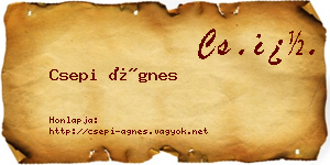 Csepi Ágnes névjegykártya